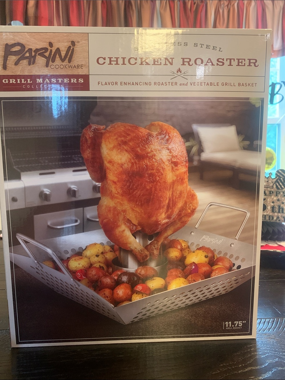 NEVER USED! Parini Stainless Steel Chicken Roaster - Silver